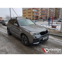 Накладка сплиттер на передний бампер на BMW X4 F26 M-Paket